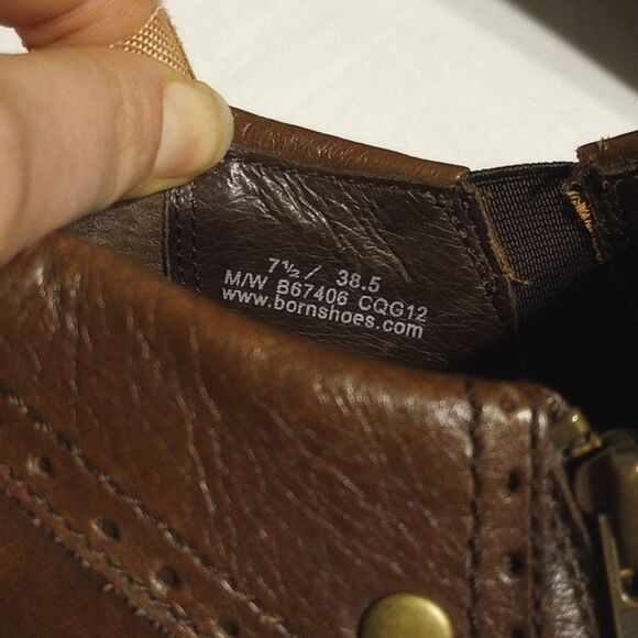 Brown Leather Born Heeled Clogs - Picture 8 of 10